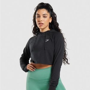 Gymshark cropped Hoodie black size L
